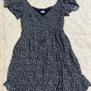 Hollister Navy Blue Floral Dress